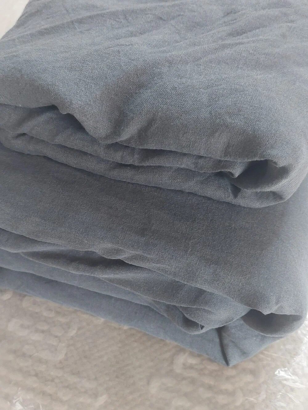 Quince Linen Charcoal Duvet Cover & 2 Sham Set! Full/ Queen (656)